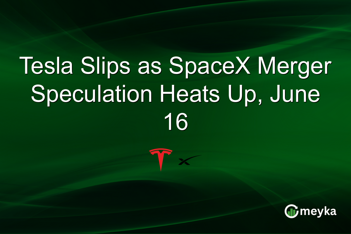 Tesla Slips as SpaceX Merger Speculation Heats Up, June 16