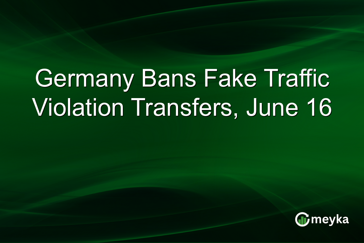 Germany Bans Fake Traffic Violation Transfers, June 16