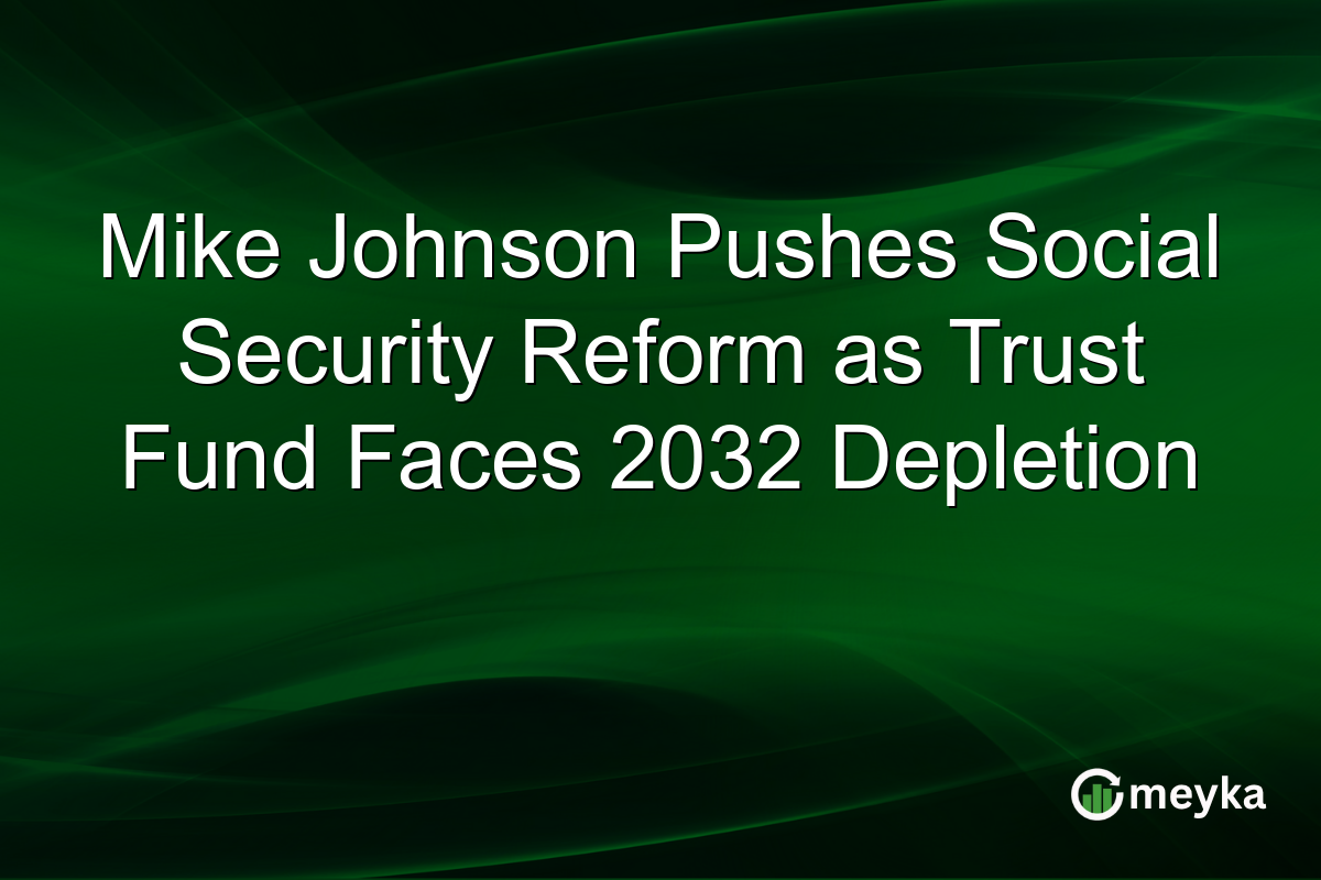 Mike Johnson Pushes Social Security Reform as Trust Fund Faces 2032 Depletion