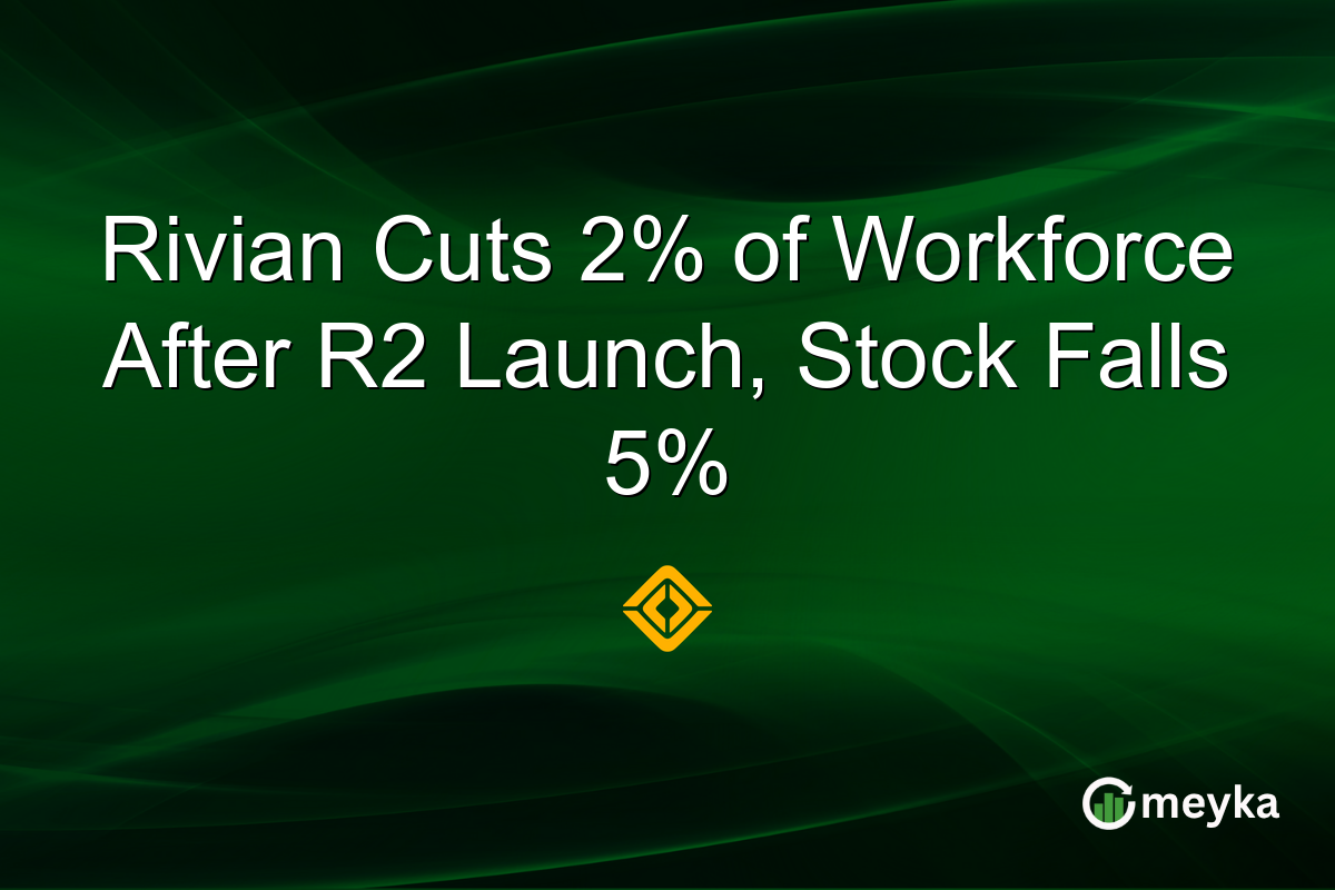 Rivian Cuts 2% of Workforce After R2 Launch, Stock Falls 5%