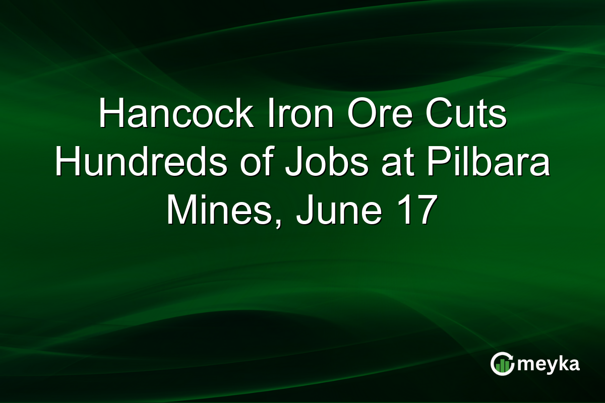 Hancock Iron Ore Cuts Hundreds of Jobs at Pilbara Mines, June 17