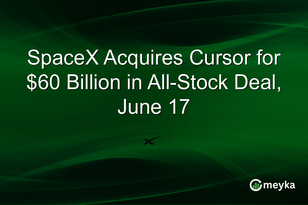 SpaceX Acquires Cursor for $60 Billion in All-Stock Deal, June 17