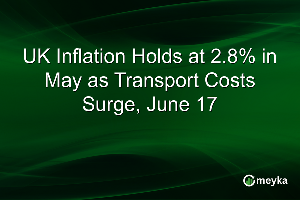 UK Inflation Holds at 2.8% in May as Transport Costs Surge, June 17