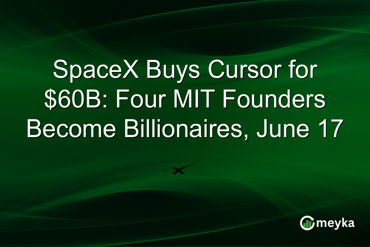 SpaceX Buys Cursor for $60B: Four MIT Founders Become Billionaires, June 17
