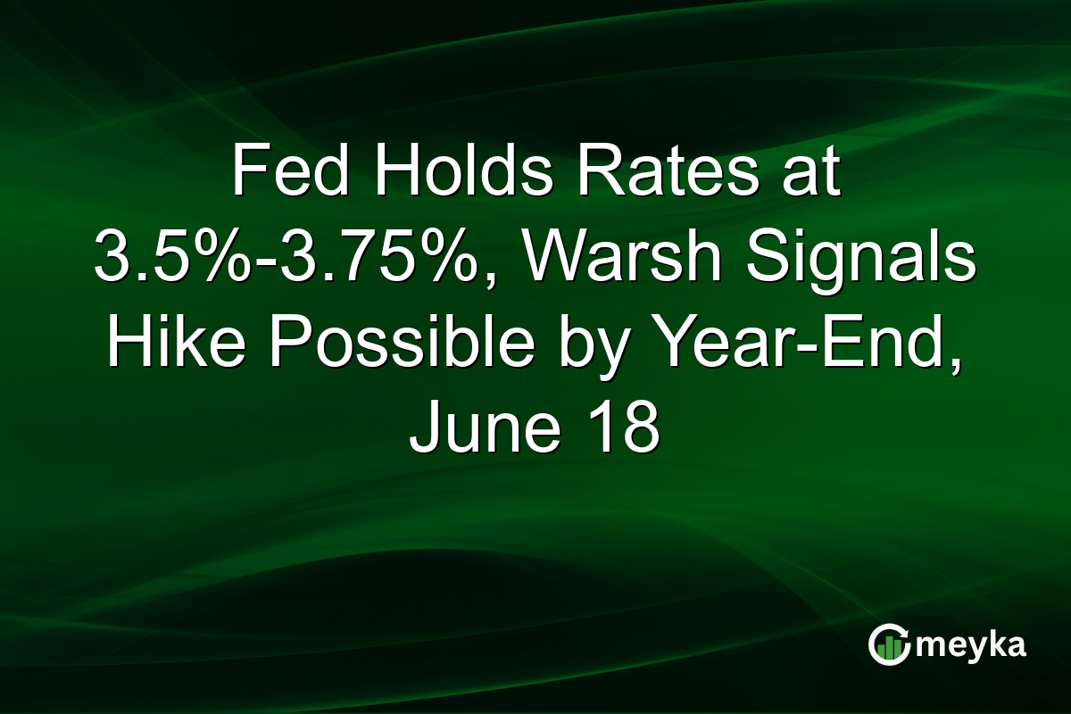Fed Holds Rates at 3.5%-3.75%, Warsh Signals Hike Possible by Year-End, June 18