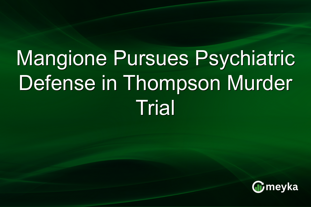 Mangione Pursues Psychiatric Defense in Thompson Murder Trial