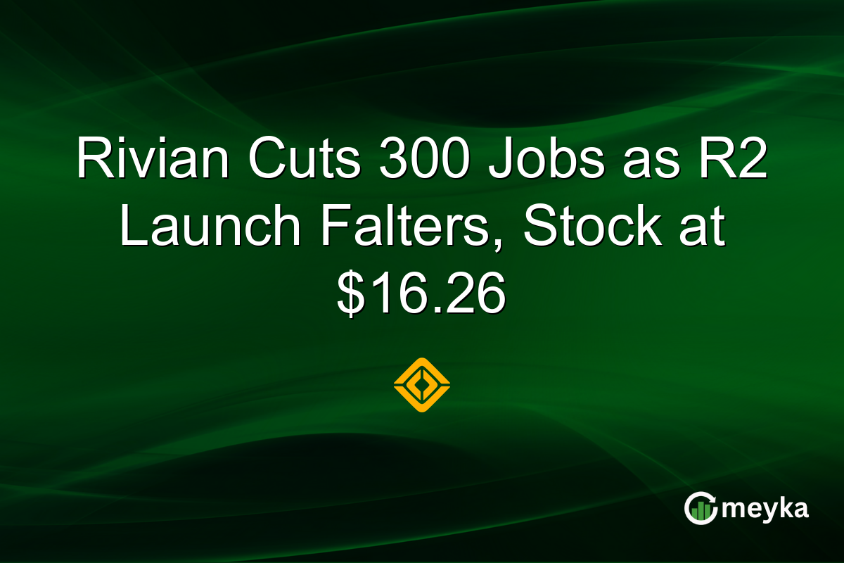 Rivian Cuts 300 Jobs as R2 Launch Falters, Stock at $16.26