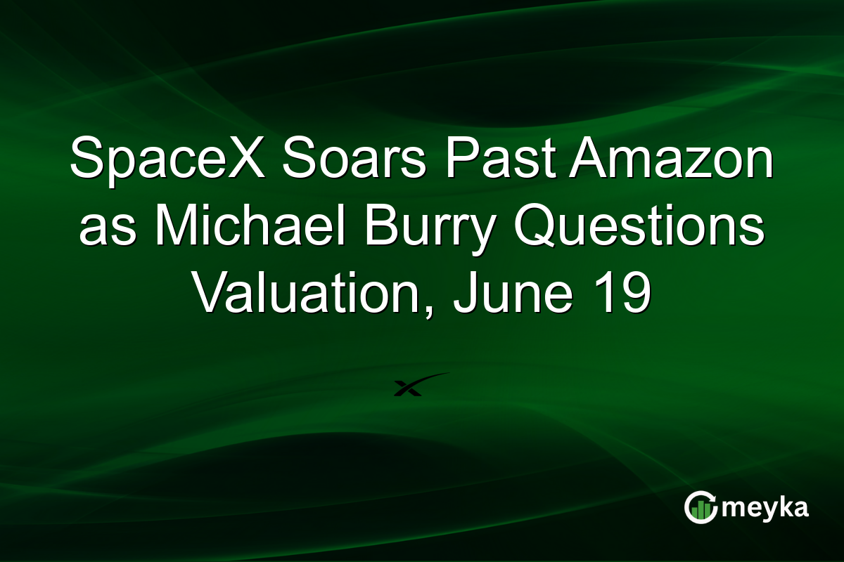 SpaceX Soars Past Amazon as Michael Burry Questions Valuation, June 19