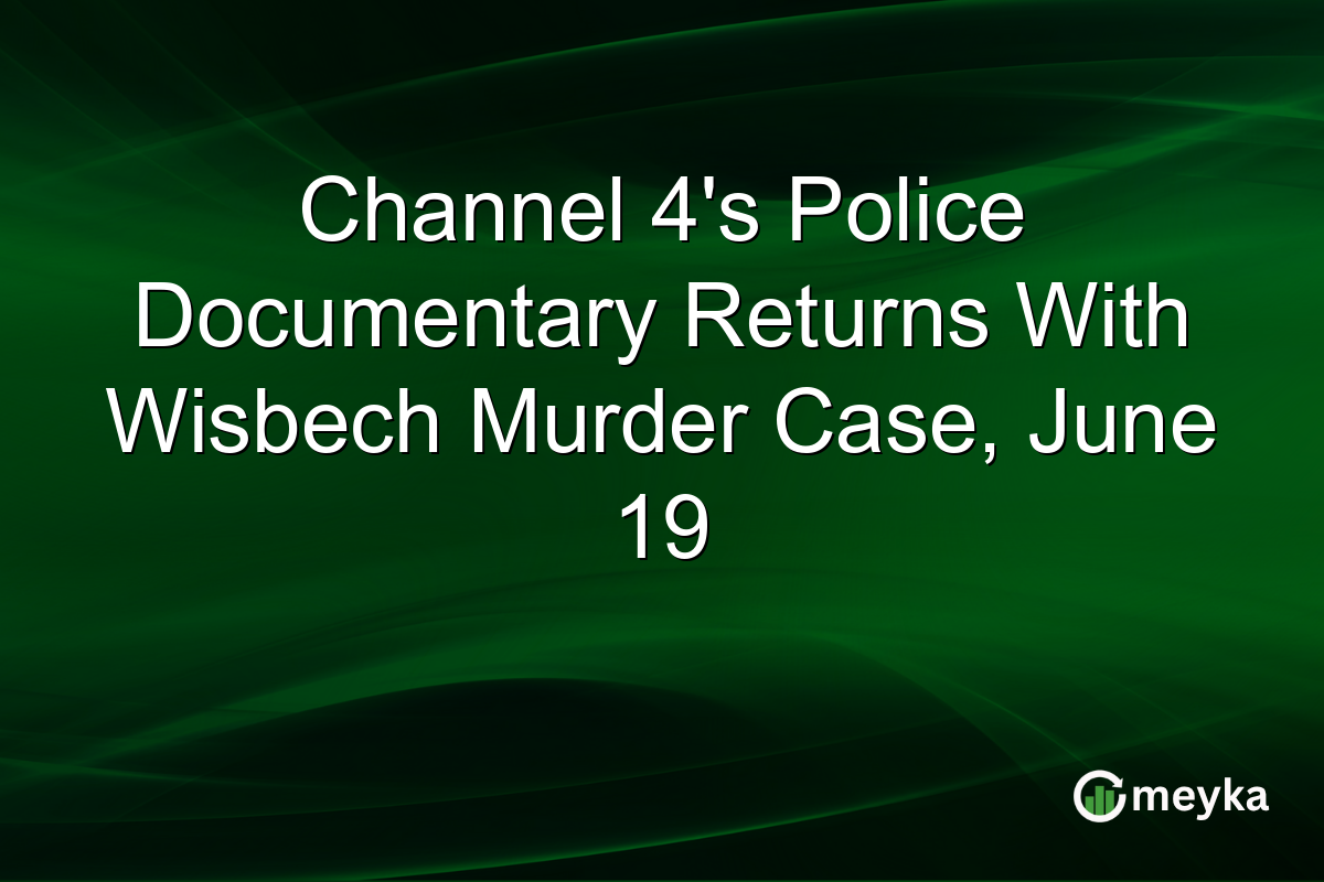 Channel 4’s Police Documentary Returns With Wisbech Murder Case, June 19