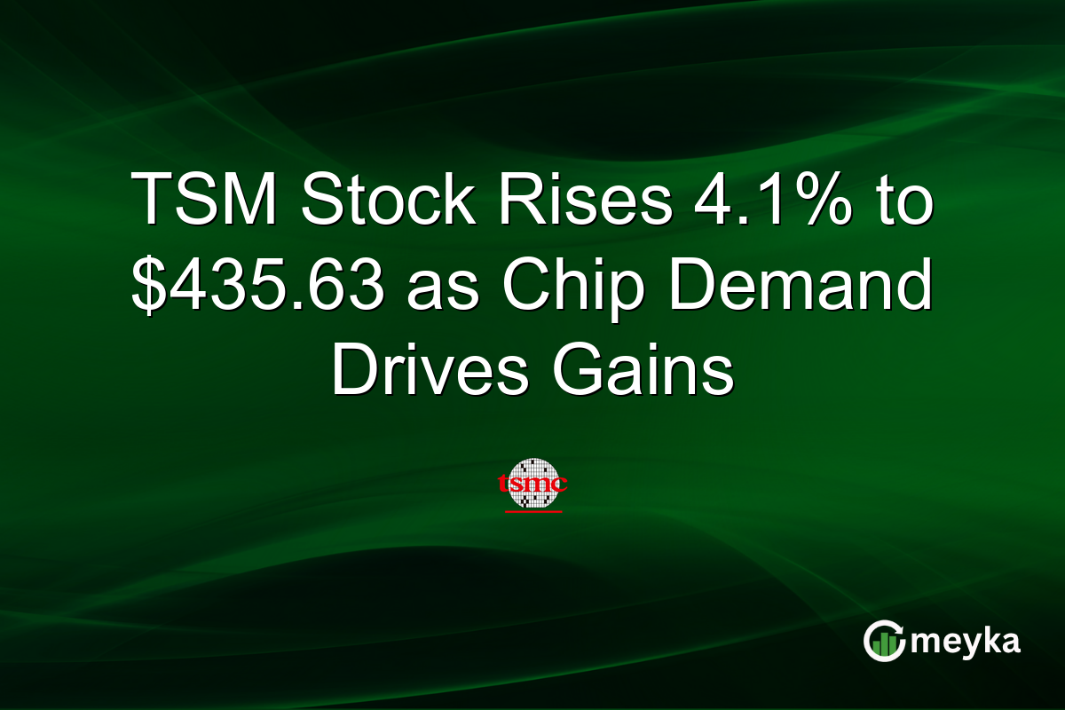 TSM Stock Rises 4.1% to $435.63 as Chip Demand Drives Gains