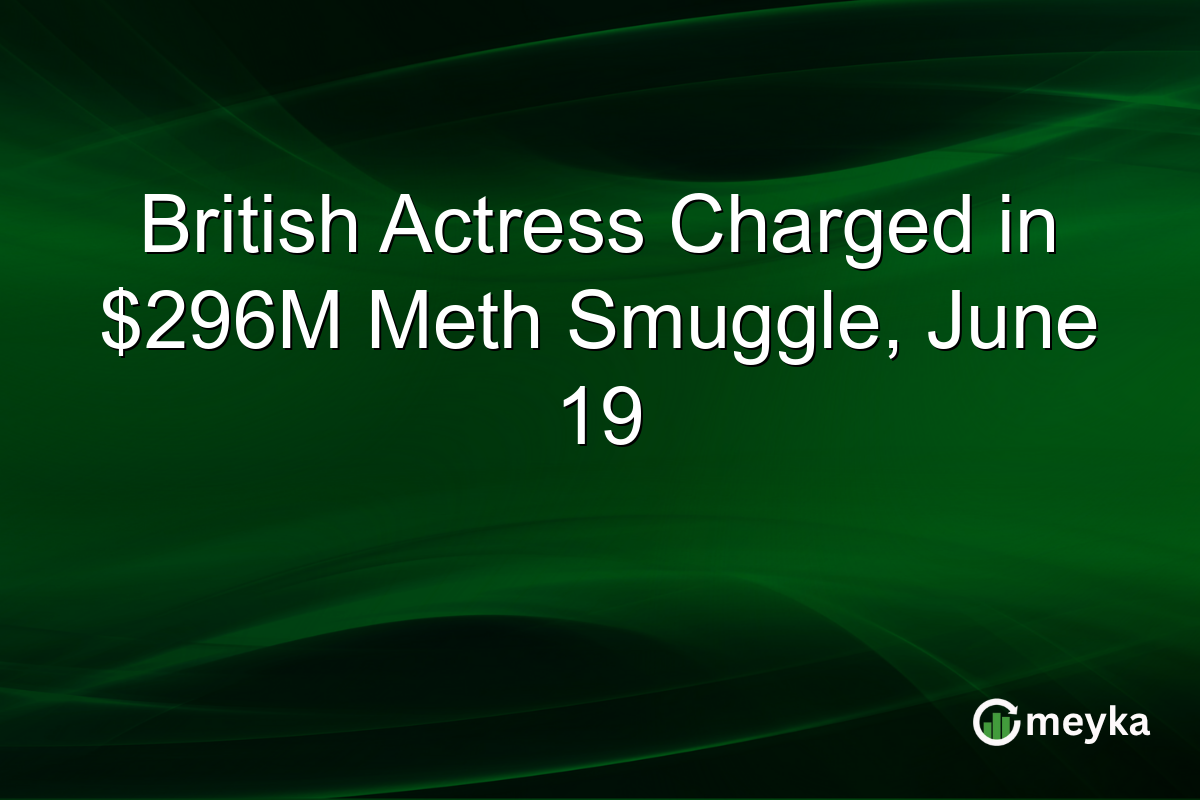 British Actress Charged in $296M Meth Smuggle, June 19