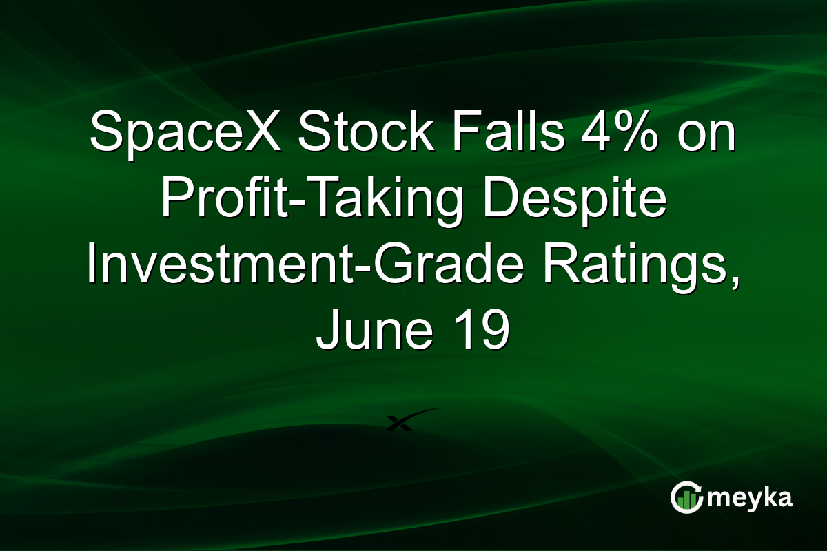SpaceX Stock Falls 4% on Profit-Taking Despite Investment-Grade Ratings, June 19