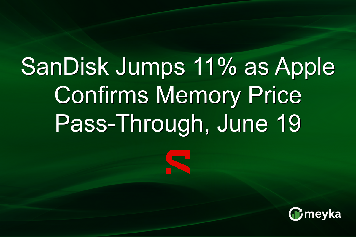 SanDisk Jumps 11% as Apple Confirms Memory Price Pass-Through, June 19