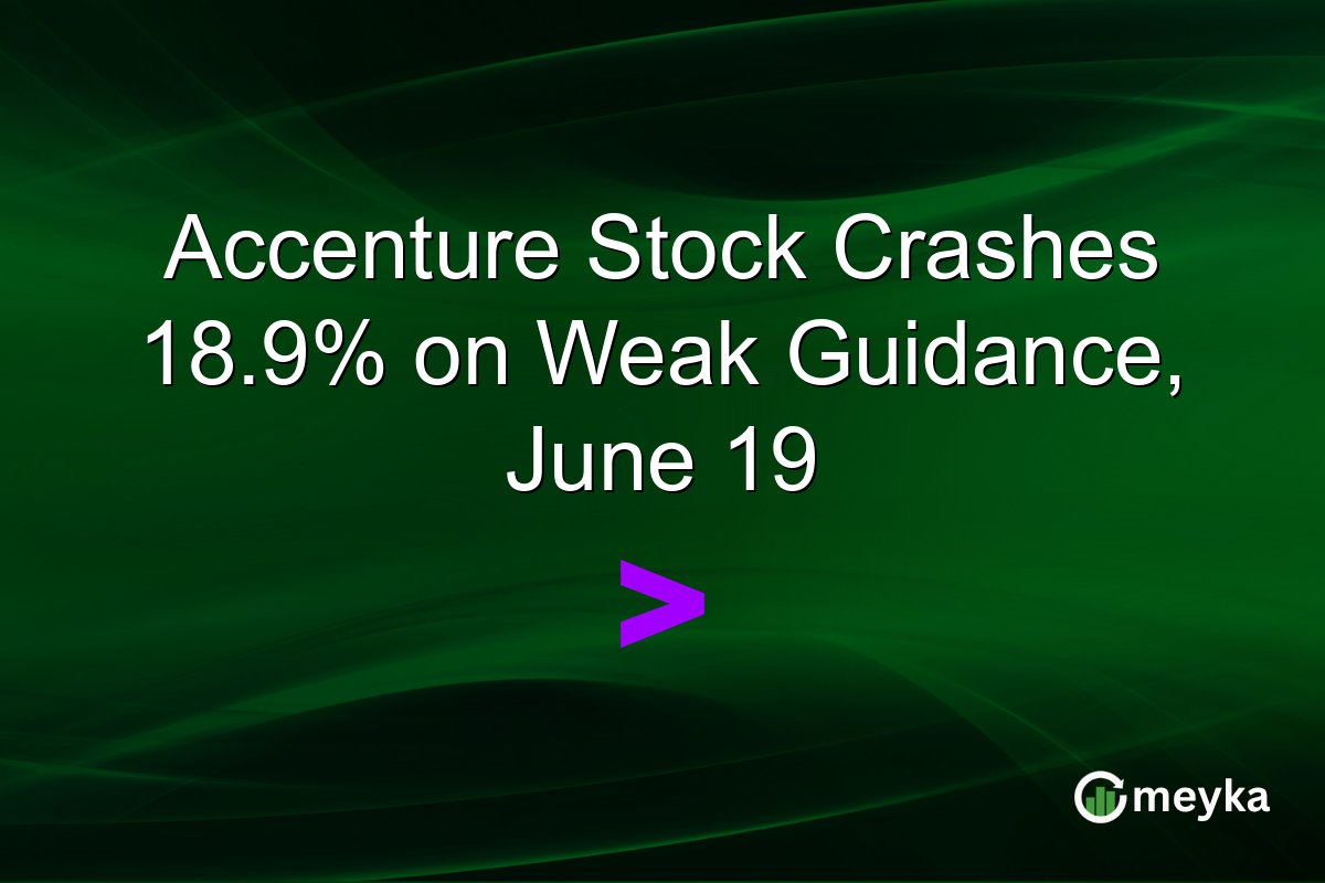 Accenture Stock Crashes 18.9% on Weak Guidance, June 19