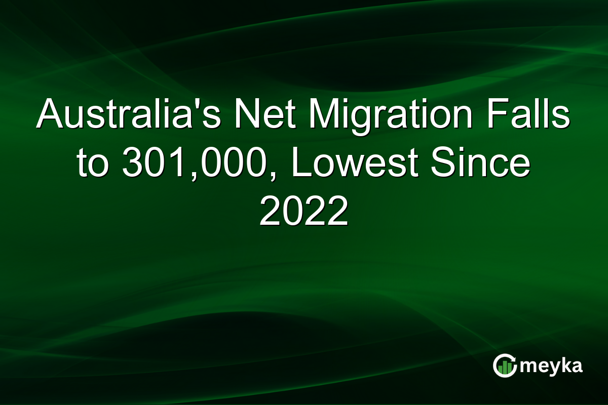 Australia’s Net Migration Falls to 301,000, Lowest Since 2022