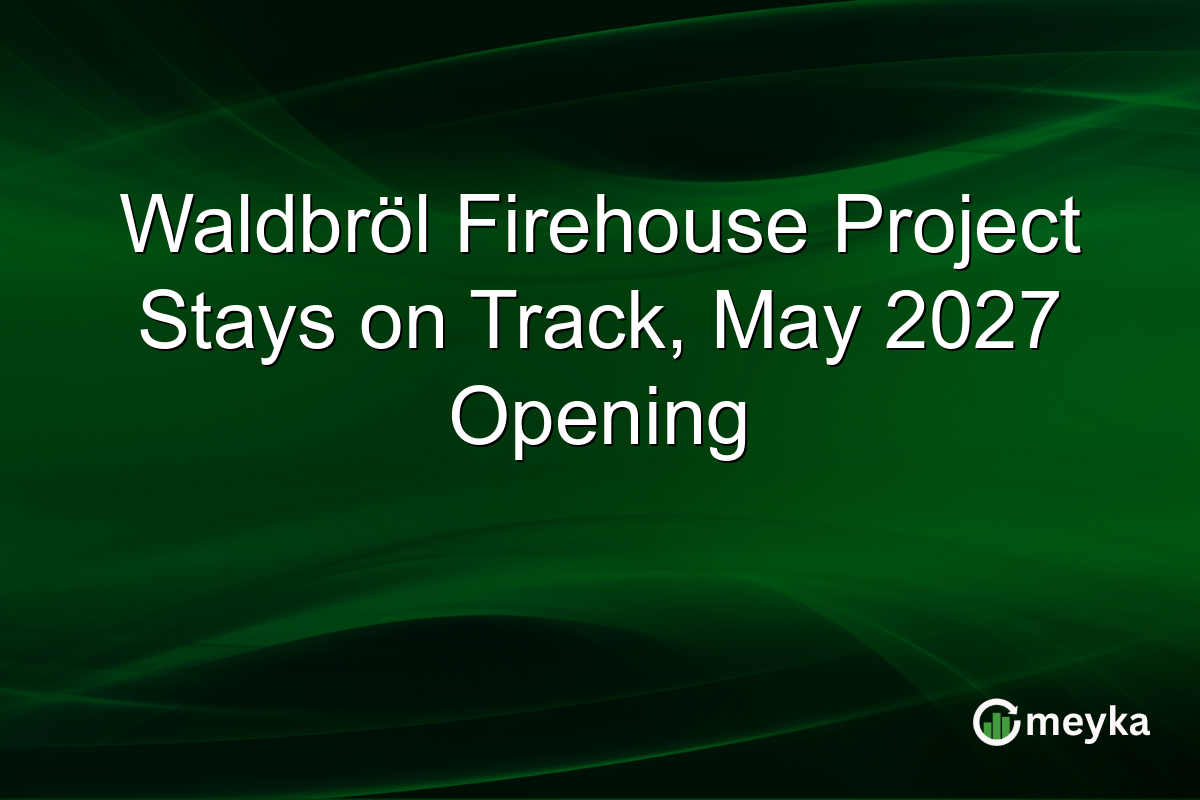 Waldbröl Firehouse Project Stays on Track, May 2027 Opening