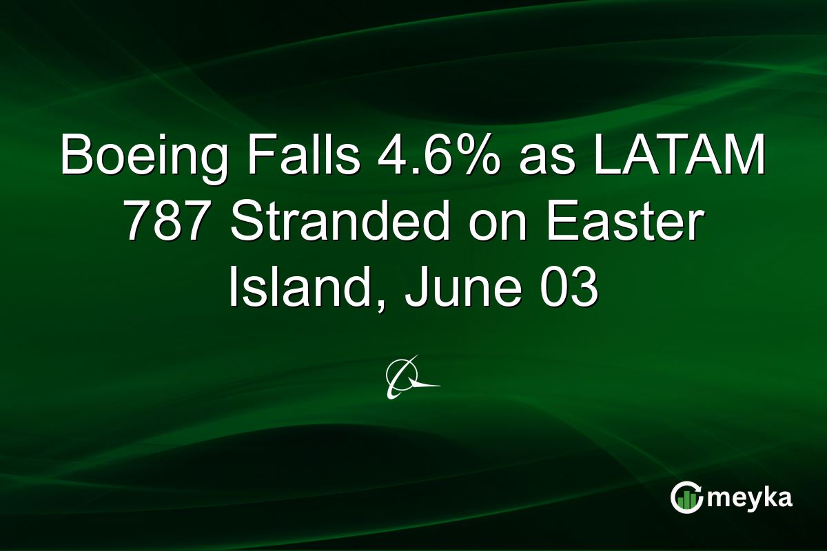 Boeing Falls 4.6% as LATAM 787 Stranded on Easter Island, June 03