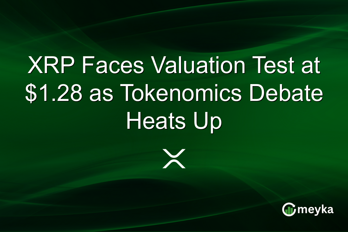 XRP Faces Valuation Test at $1.28 as Tokenomics Debate Heats Up