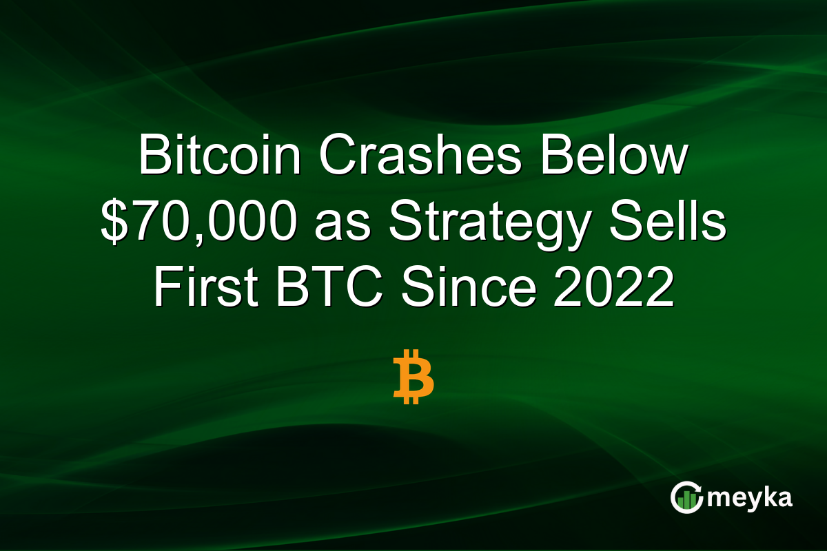 Bitcoin Crashes Below $70,000 as Strategy Sells First BTC Since 2022