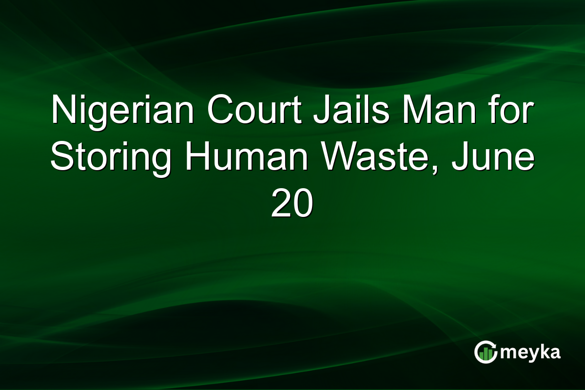 Nigerian Court Jails Man for Storing Human Waste, June 20