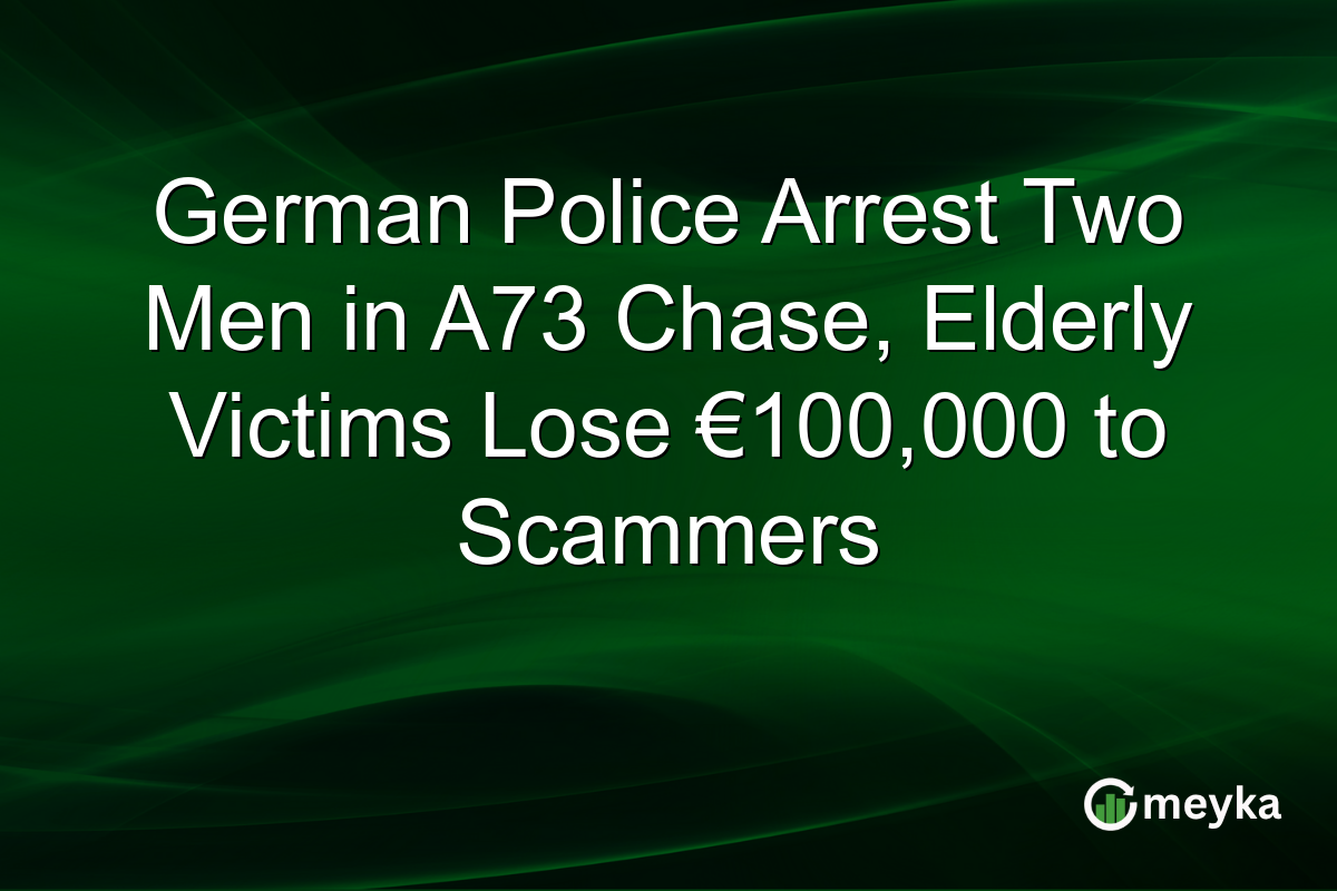 German Police Arrest Two Men in A73 Chase, Elderly Victims Lose β¬100,000 to Scammers