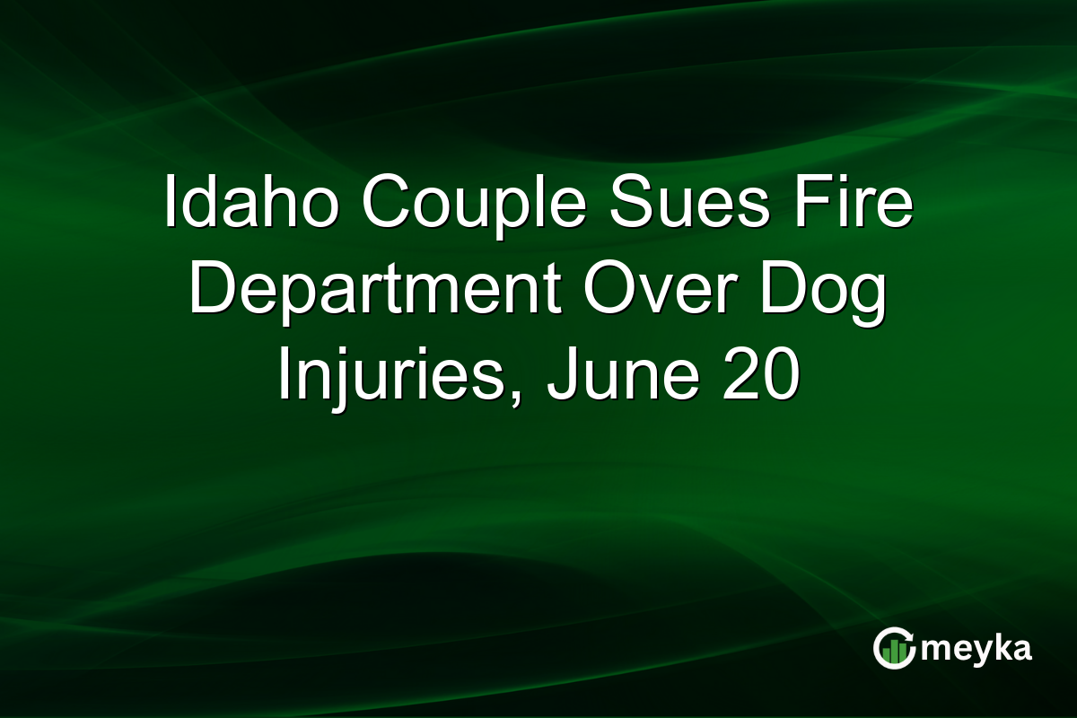 Idaho Couple Sues Fire Department Over Dog Injuries, June 20