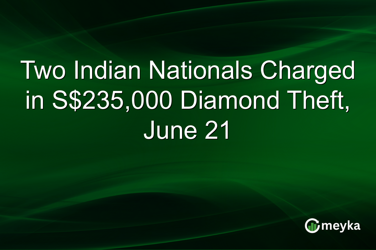 Two Indian Nationals Charged in S$235,000 Diamond Theft, June 21