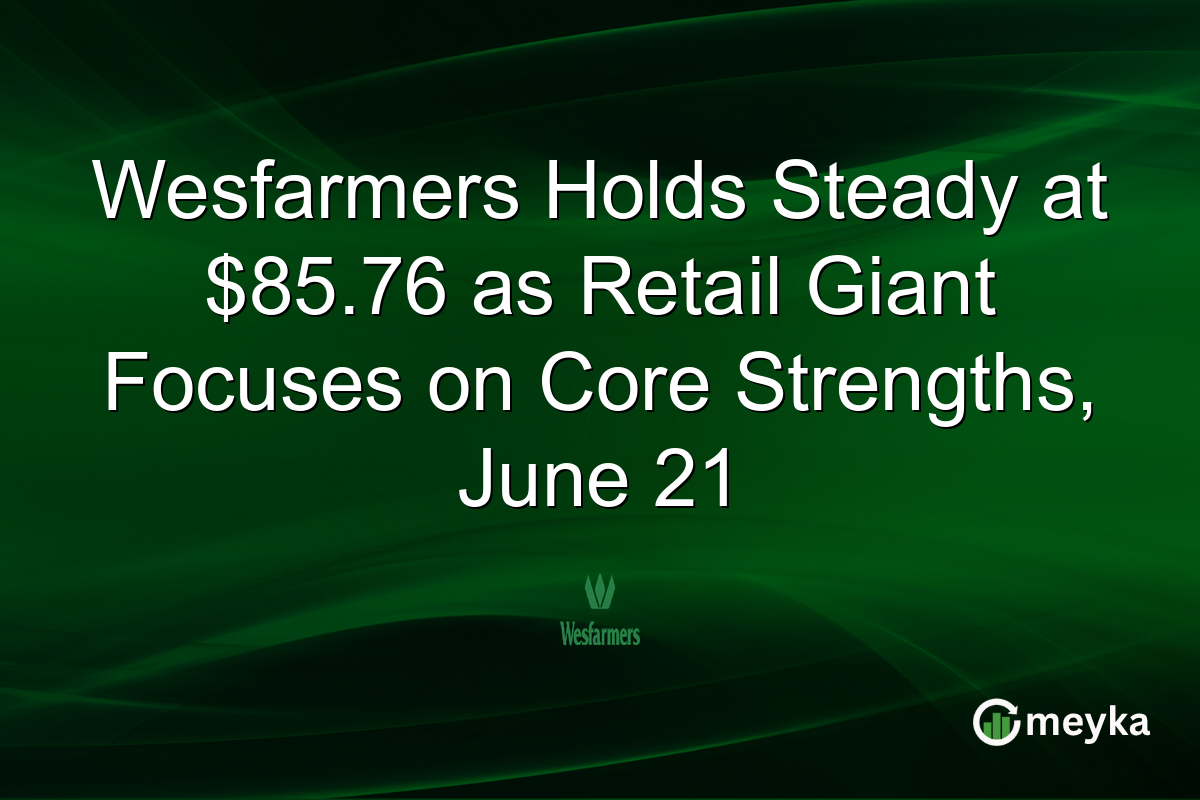 Wesfarmers Holds Steady at $85.76 as Retail Giant Focuses on Core Strengths, June 21