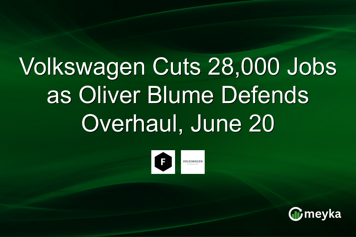 Volkswagen Cuts 28,000 Jobs as Oliver Blume Defends Overhaul, June 20