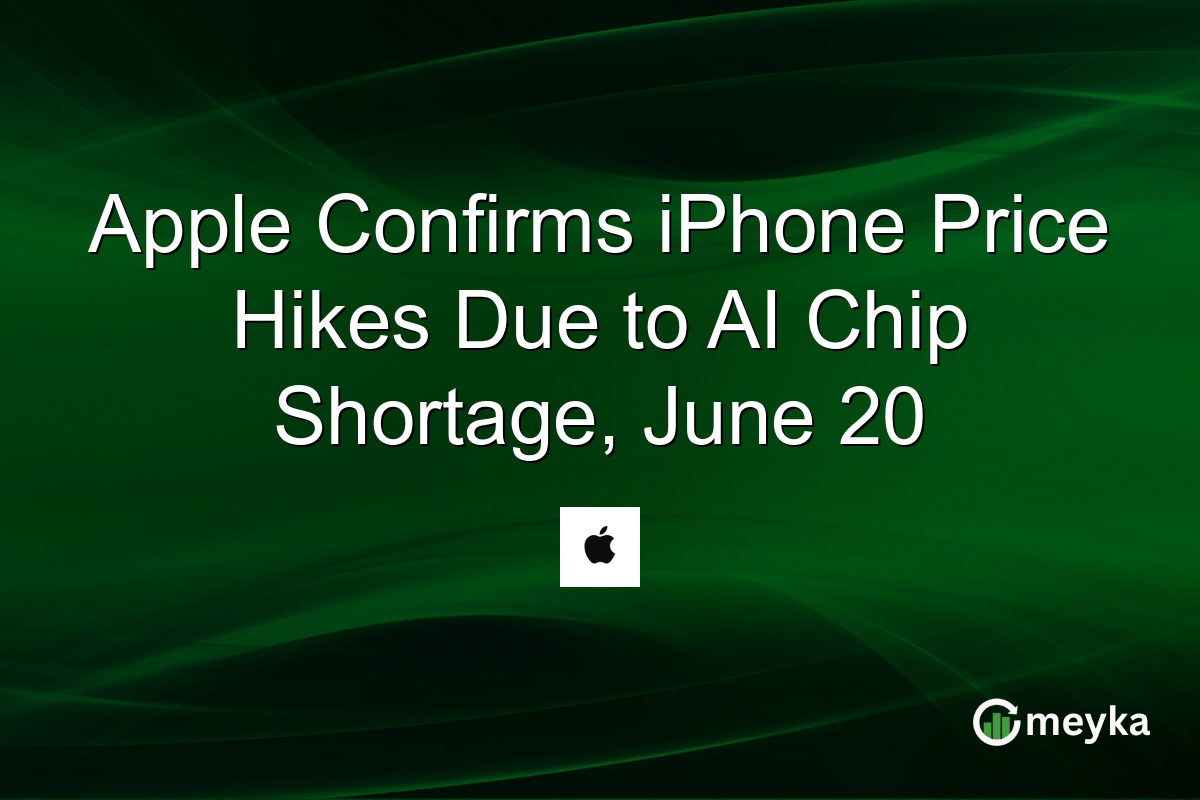 Apple Confirms iPhone Price Hikes Due to AI Chip Shortage, June 20