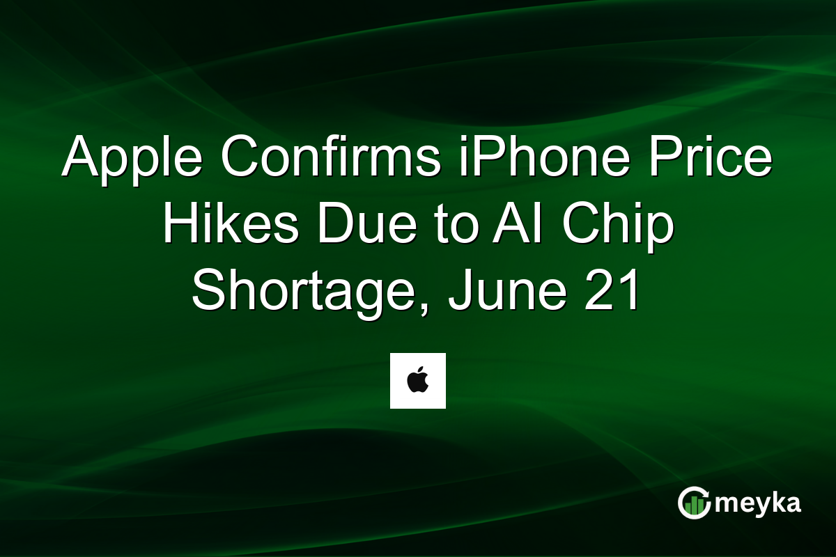 Apple Confirms iPhone Price Hikes Due to AI Chip Shortage, June 21