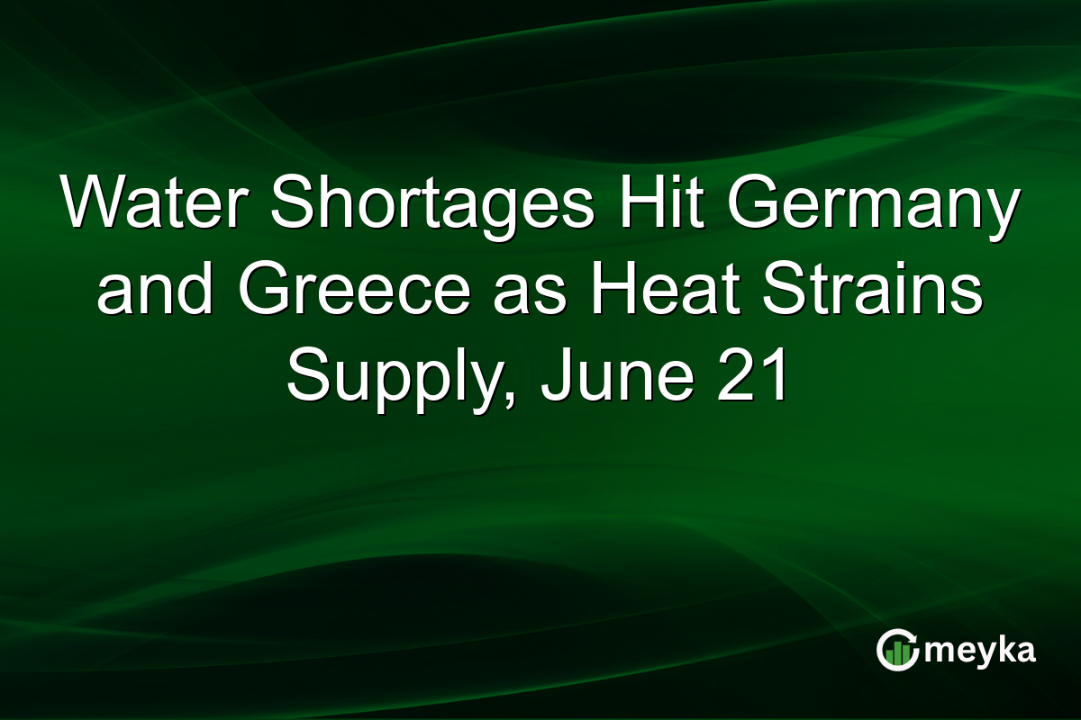 Water Shortages Hit Germany and Greece as Heat Strains Supply, June 21