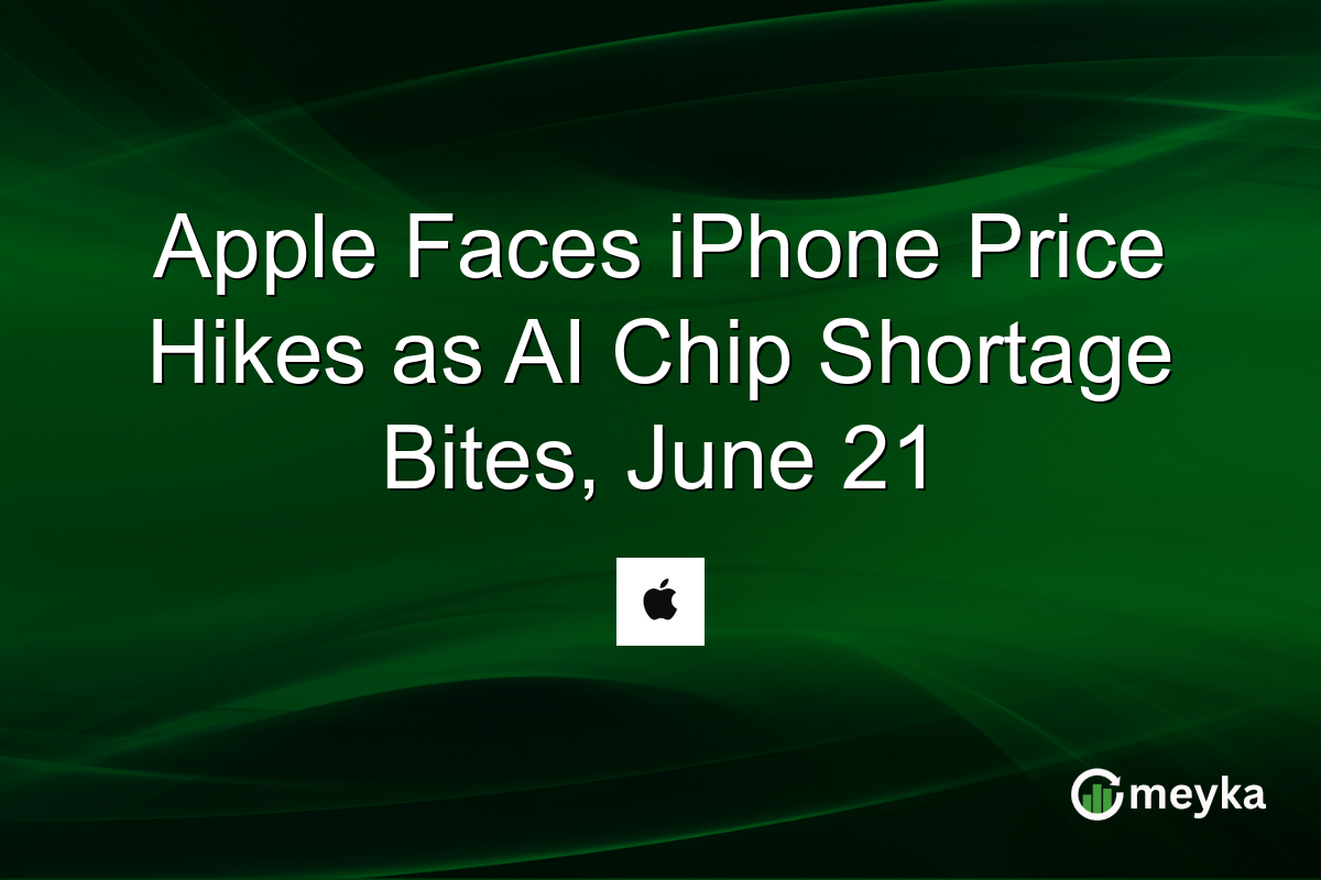 Apple Faces iPhone Price Hikes as AI Chip Shortage Bites, June 21