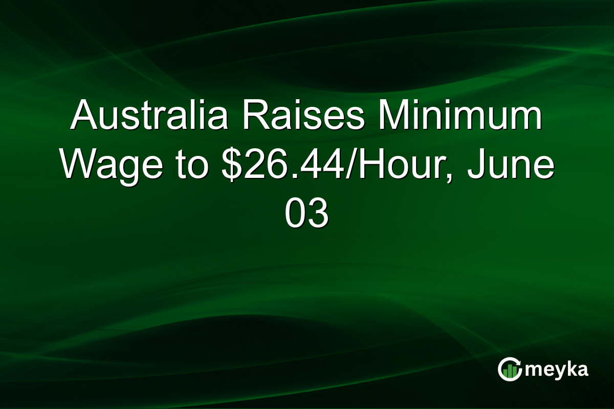 Australia Raises Minimum Wage to $26.44/Hour, June 03