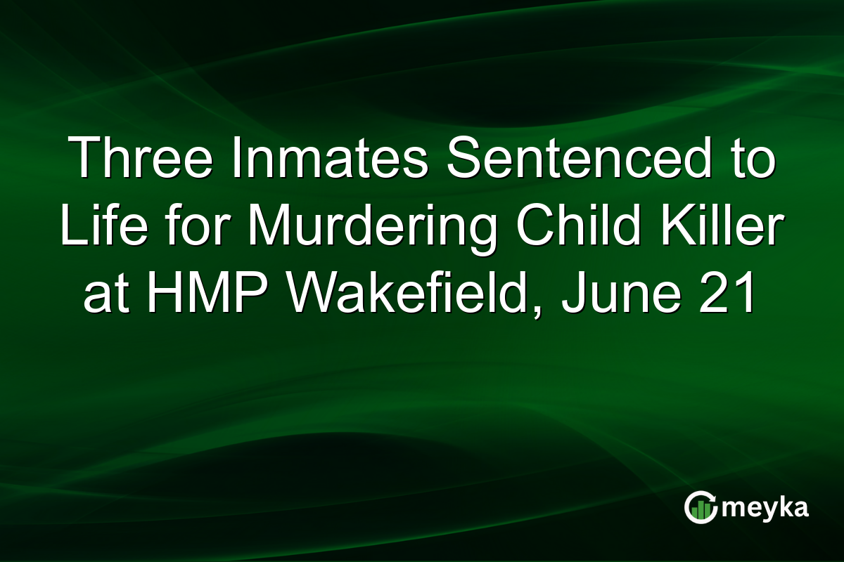 Three Inmates Sentenced to Life for Murdering Child Killer at HMP Wakefield, June 21