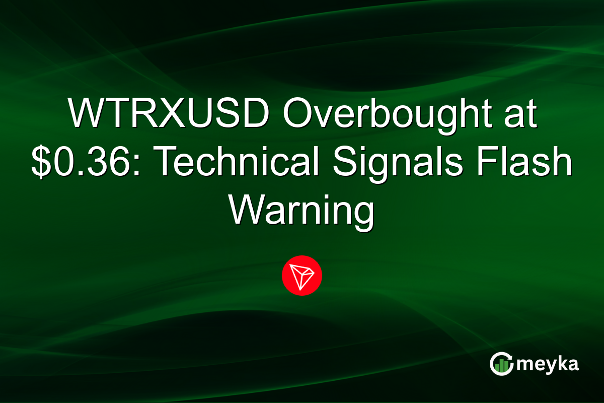 WTRXUSD Overbought at $0.36: Technical Signals Flash Warning