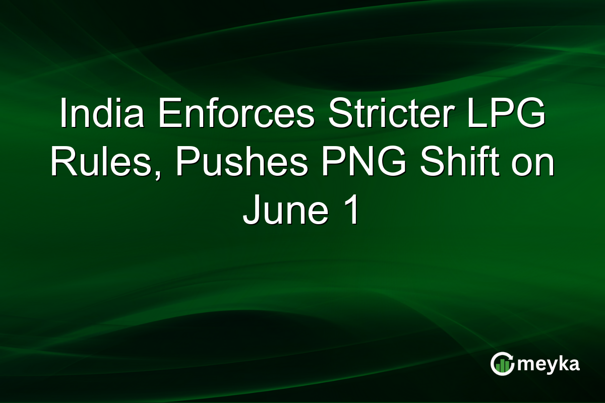India Enforces Stricter LPG Rules, Pushes PNG Shift on June 1