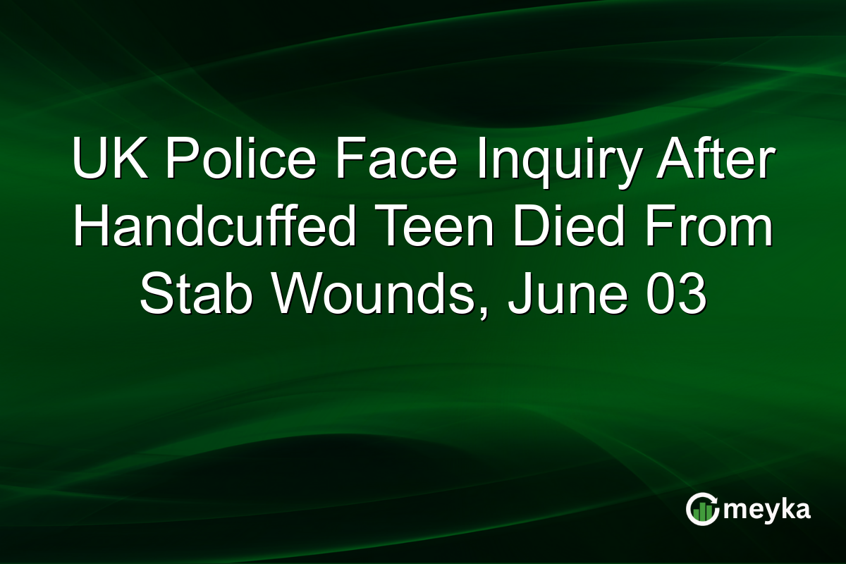 UK Police Face Inquiry After Handcuffed Teen Died From Stab Wounds, June 03