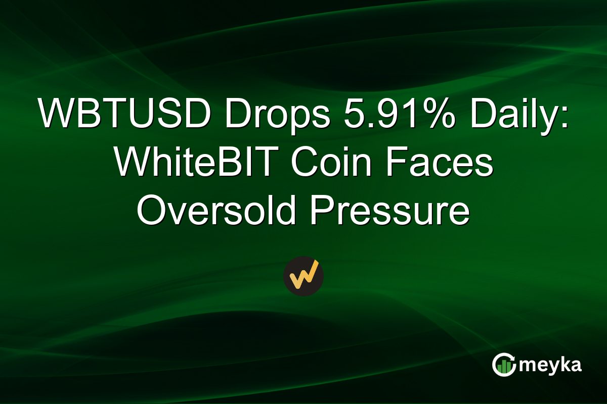 WBTUSD Drops 5.91% Daily: WhiteBIT Coin Faces Oversold Pressure