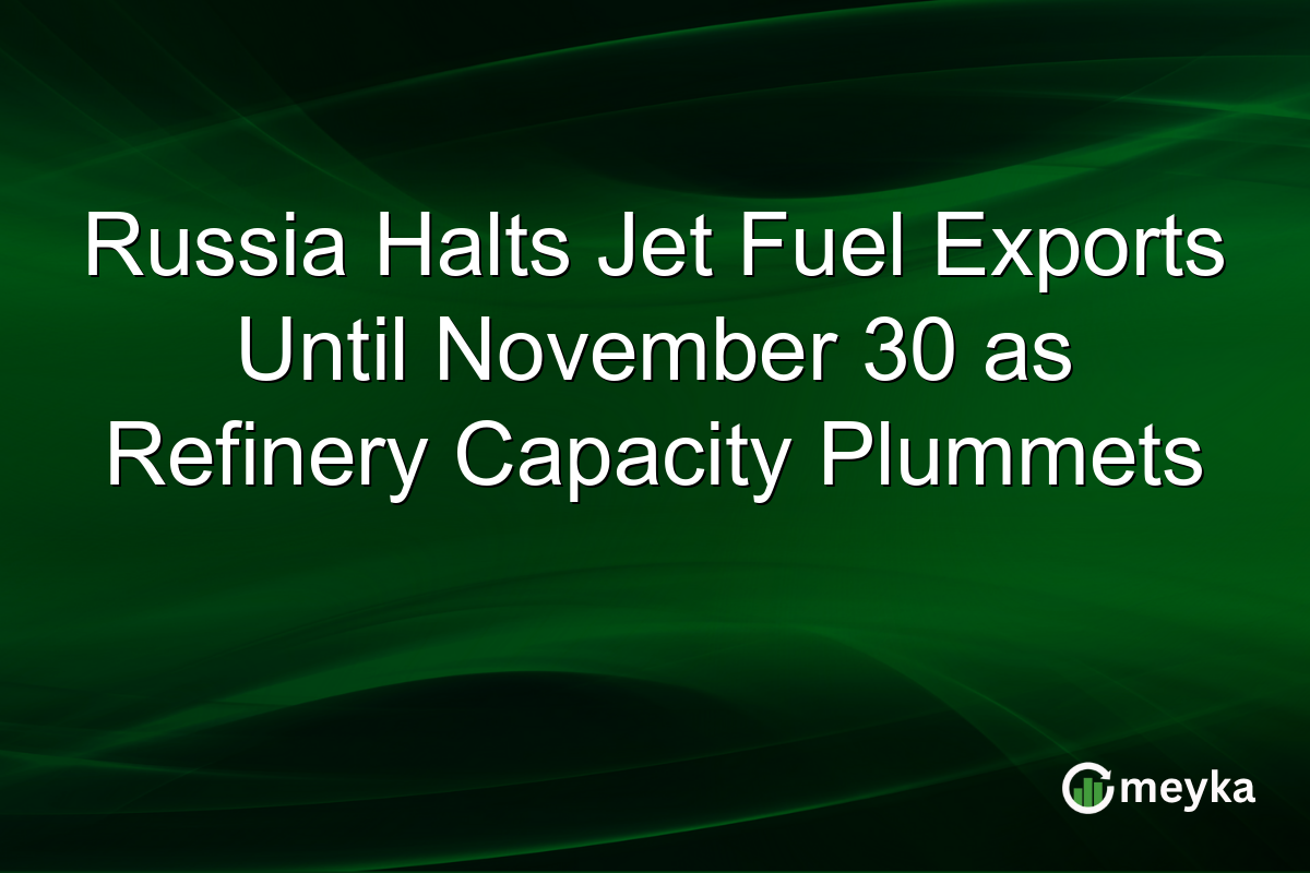 Russia Halts Jet Fuel Exports Until November 30 as Refinery Capacity Plummets