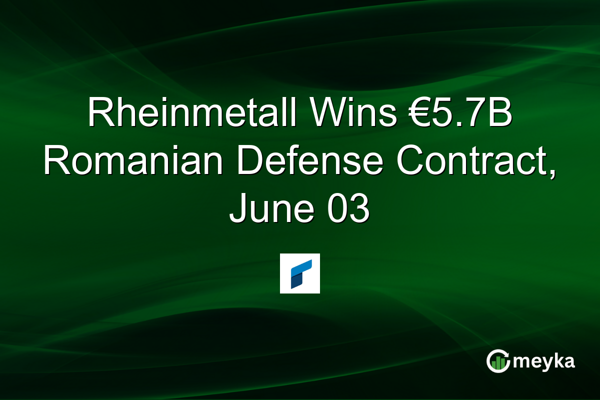 Rheinmetall Wins €5.7B Romanian Defense Contract, June 03