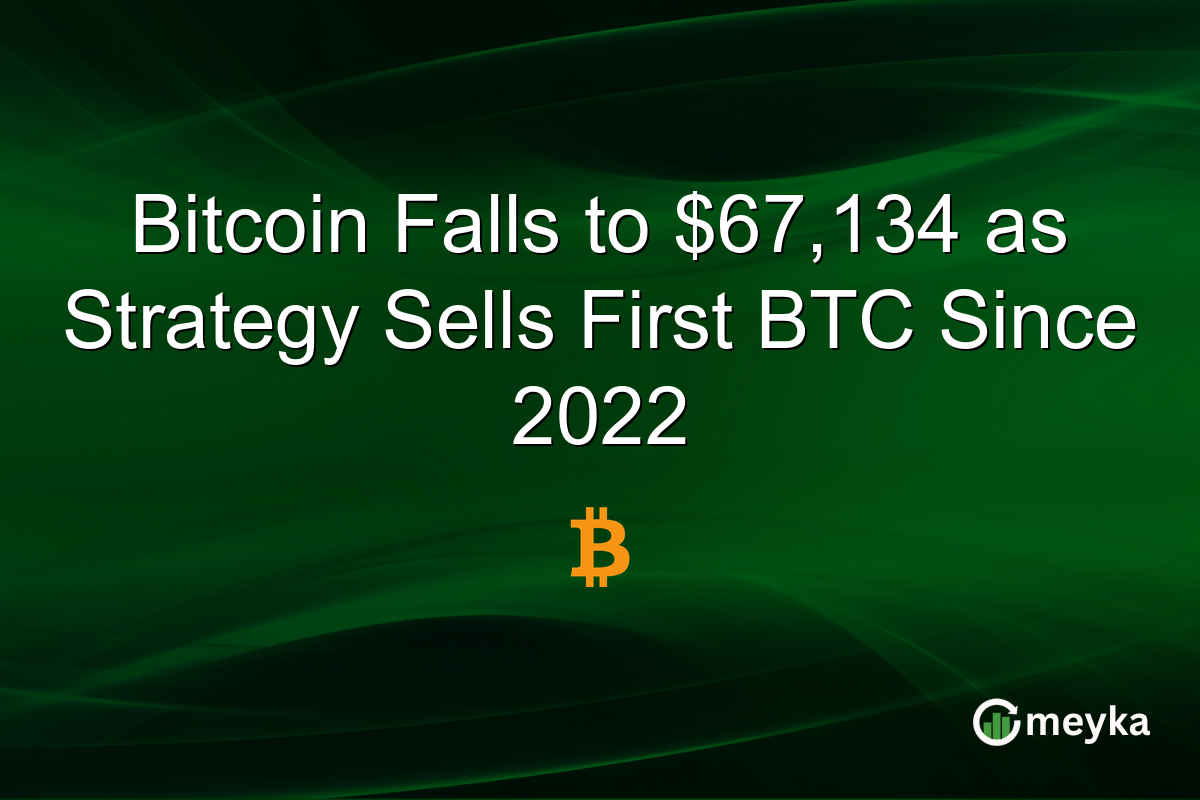Bitcoin Falls to $67,134 as Strategy Sells First BTC Since 2022