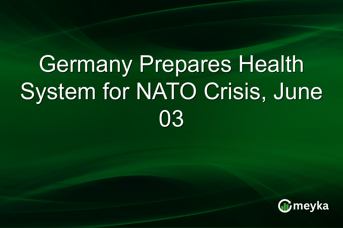 Germany Prepares Health System for NATO Crisis, June 03