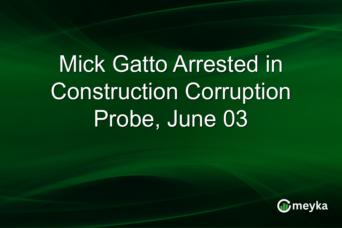 Mick Gatto Arrested in Construction Corruption Probe, June 03