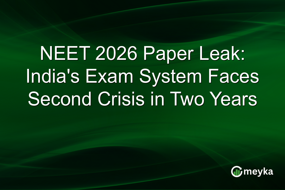 NEET 2026 Paper Leak: India’s Exam System Faces Second Crisis in Two Years