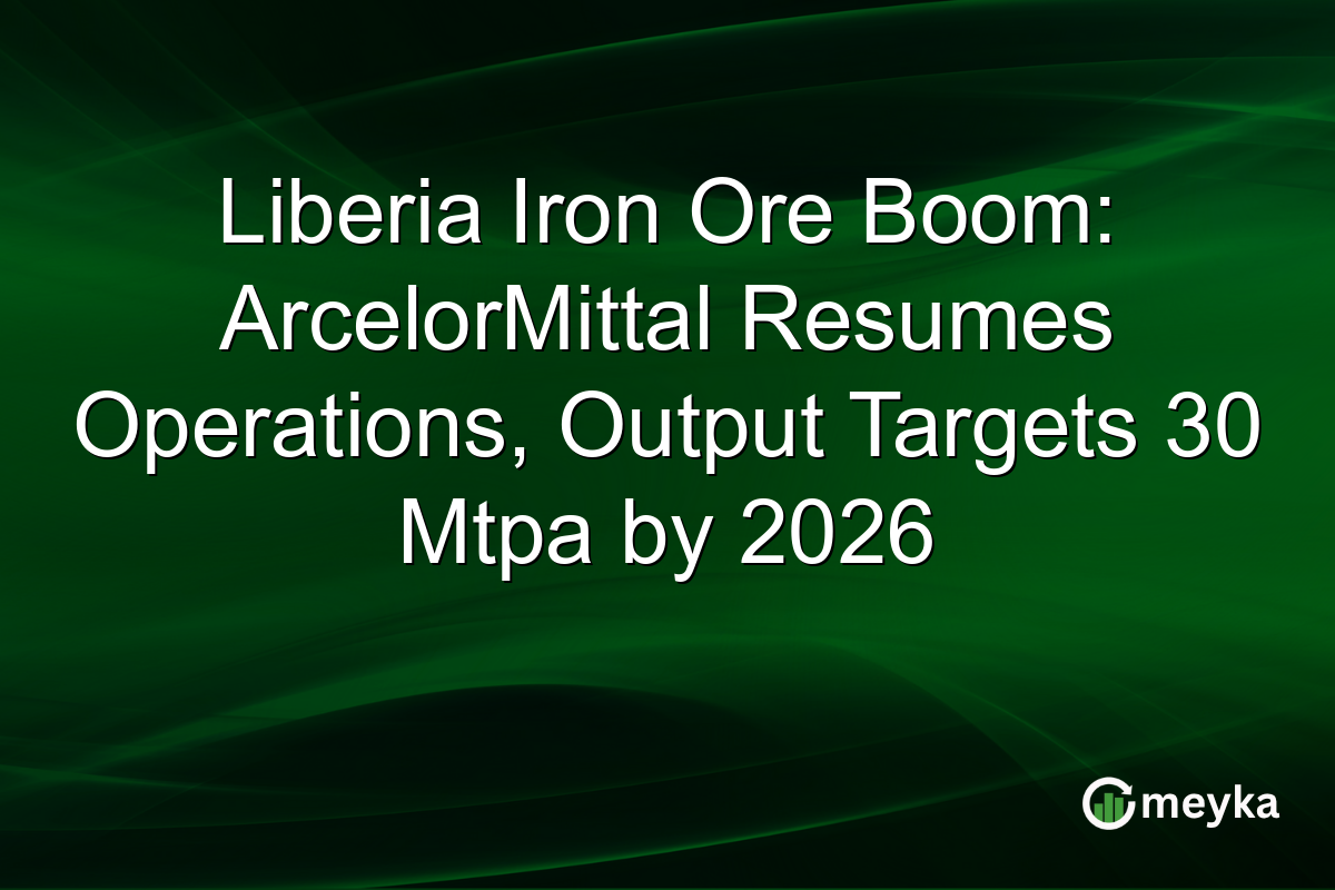 Liberia Iron Ore Boom: ArcelorMittal Resumes Operations, Output Targets 30 Mtpa by 2026