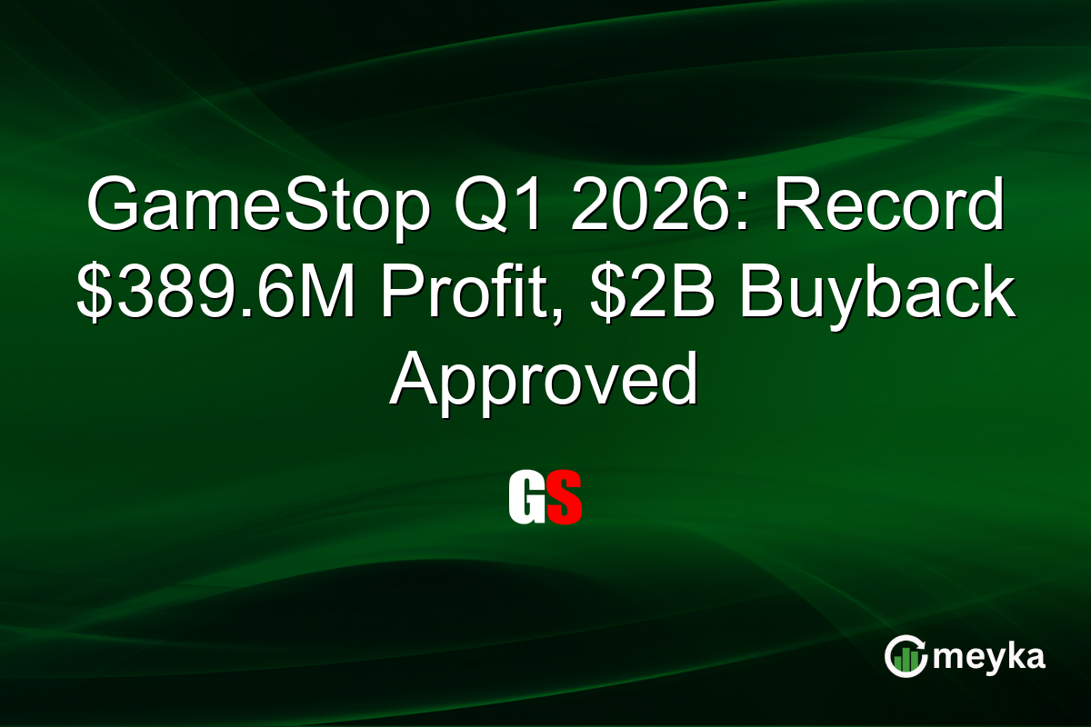 GameStop Q1 2026: Record $389.6M Profit, $2B Buyback Approved