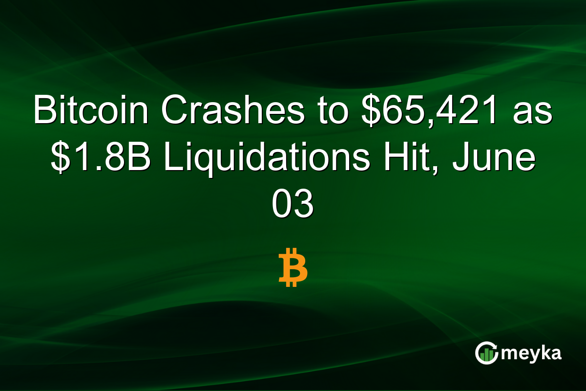 Bitcoin Crashes to $65,421 as $1.8B Liquidations Hit, June 03