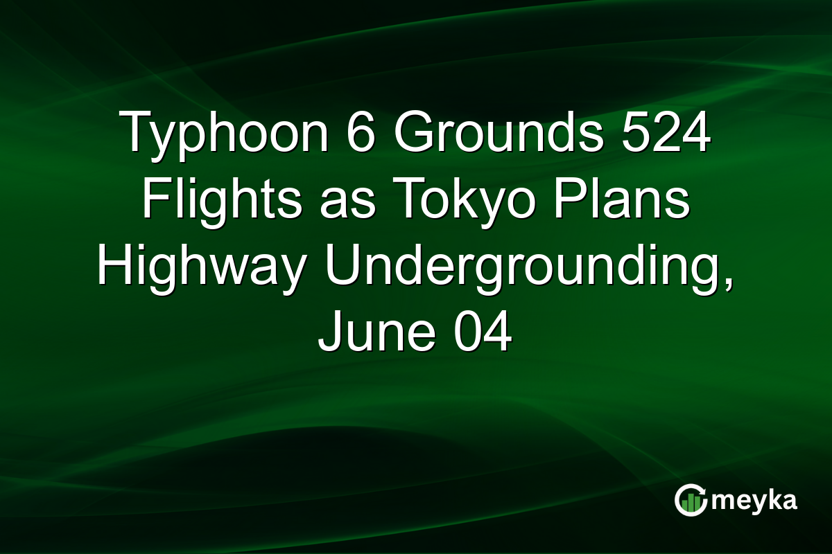 Typhoon 6 Grounds 524 Flights as Tokyo Plans Highway Undergrounding, June 04