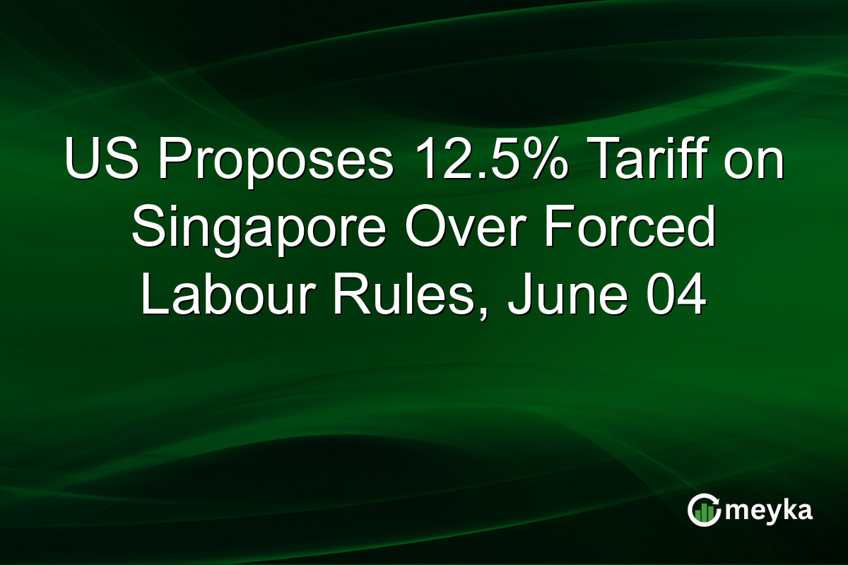 US Proposes 12.5% Tariff on Singapore Over Forced Labour Rules, June 04